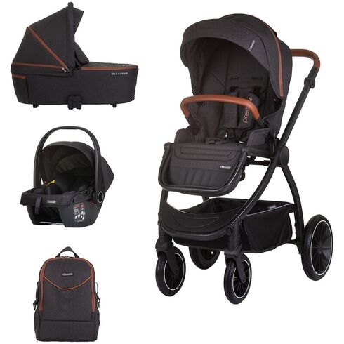 Carucior Chipolino Prestige 3 in 1 blackberry, Culoare: Negru, Model: 3 in 1,poza 2  - ExclusivMAG.ro Carucior Chipolino Prestige 3 in 1 blackberry, Culoare: Negru, Model: 3 in 1,poza 2