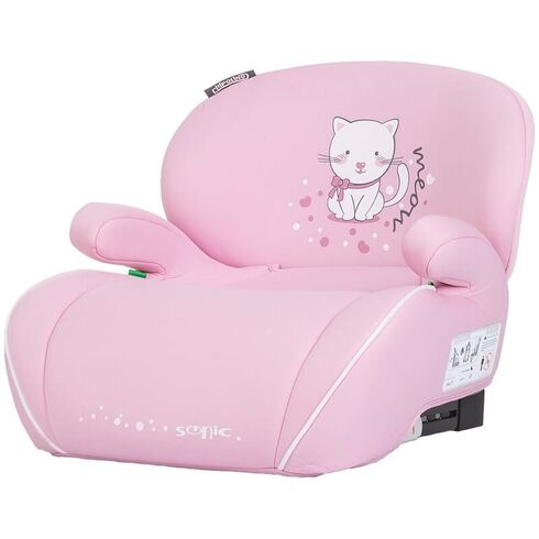 Inaltator auto Chipolino Sonic I-Size 125-150 cm cu sistem Isofix kitten, Culoare: Roz, Grupa: 22-36kg (6 ani - 12 ani)