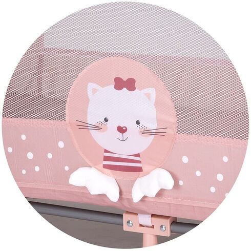 Patut pliabil Chipolino Capri Cat pink, Culoare: Roz, Dimensiuni: 120x60,poza 3