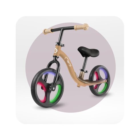 Bicicleta fara pedale cu roti led , Momi Isoka - Beige, Culoare: Bej, Dimensiuni: 10 inch,poza 6