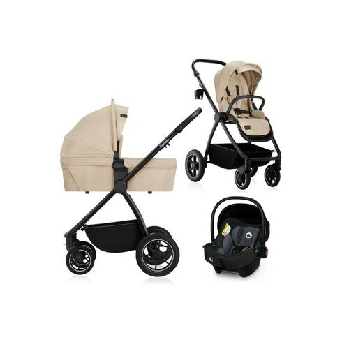 Carucior 3 in 1, Lionelo, Meril, Pana la 22 kg, Bej, Culoare: Bej, Model: 3 in 1