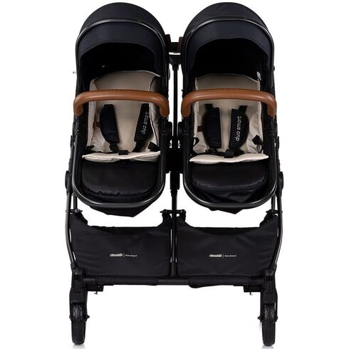 Carucior gemeni Chipolino Duo Smart 2 in 1 blackberry, Culoare: Negru, Model: gemeni,poza 8