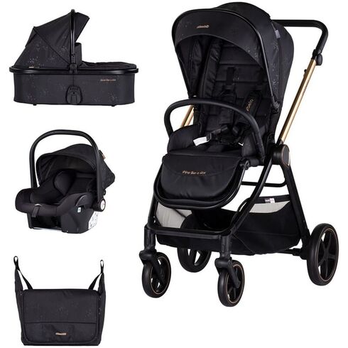 Carucior Chipolino Marbella 3 in 1 blackberry, Culoare: Negru, Model: 3 in 1