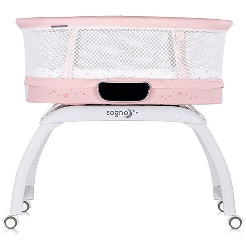 Patut cu leganare si cantar integrat Chipolino Sogno 2 in 1 pink, Culoare: Roz, Dimensiuni: 95x65,poza 2
