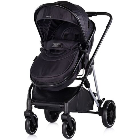 Carucior Chipolino Aura 2 in 1 blackberry, Culoare: Negru, Model: 2 in 1,poza 3
