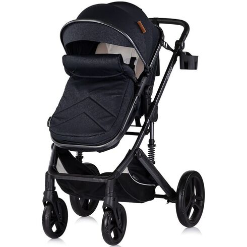 Carucior Chipolino Amore 2 in 1 blackberry, Culoare: Negru, Model: 2 in 1,poza 3