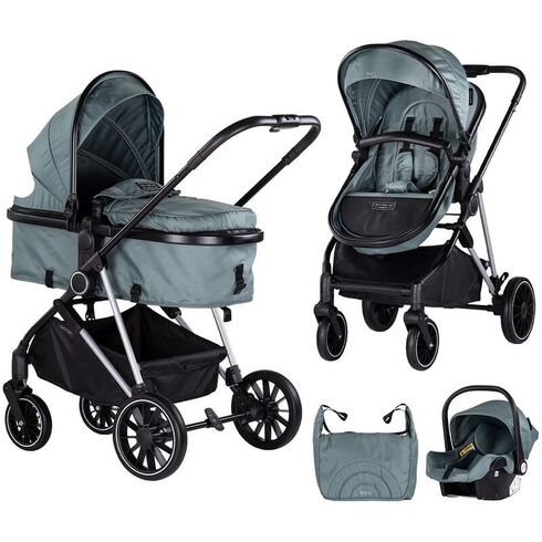 Carucior Chipolino Aura 3 in 1 basil, Culoare: Verde, Model: 3 in 1