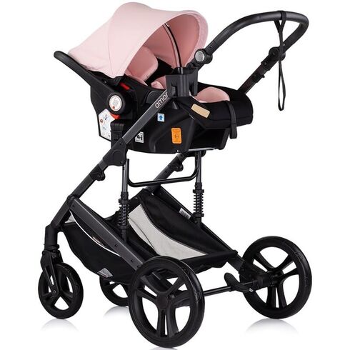 Carucior Chipolino Amore 3 in 1 pink marshmallow, Culoare: Roz, Model: 3 in 1,poza 10