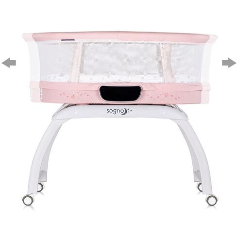 Patut cu leganare si cantar integrat Chipolino Sogno 2 in 1 pink, Culoare: Roz, Dimensiuni: 95x65,poza 3