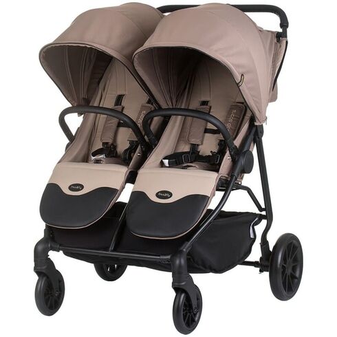 Carucior gemeni Chipolino Top Stars tiramisu, Culoare: Crem, Model: gemeni