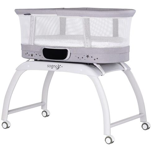 Patut cu leganare si cantar integrat Chipolino Sogno 2 in 1 grey, Culoare: Gri, Dimensiuni: 95x65