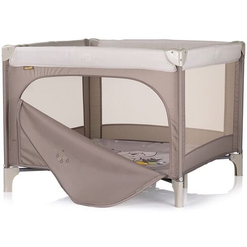 Tarc de joaca pliabil Chipolino Pop Up Bear beige, Culoare: Bej, Dimensiuni: 100x100,poza 2