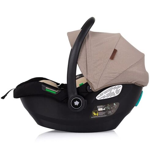 Carucior gemeni Chipolino Duo Smart 3 in 1 tiramisu, Culoare: Crem, Model: gemeni,poza 14