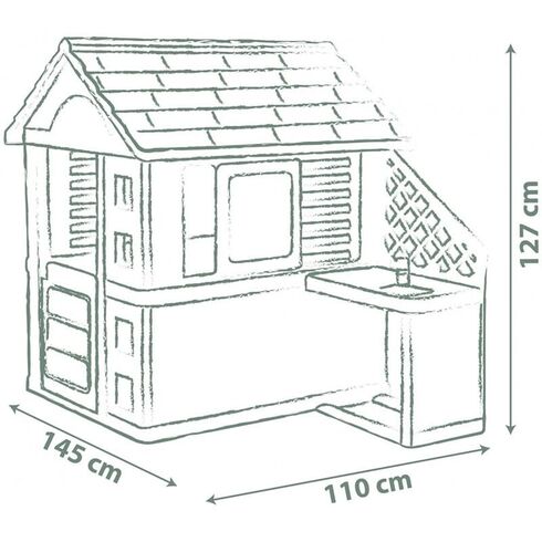 Casuta pentru copii Smoby Life Pretty cu bucatarie,poza 2