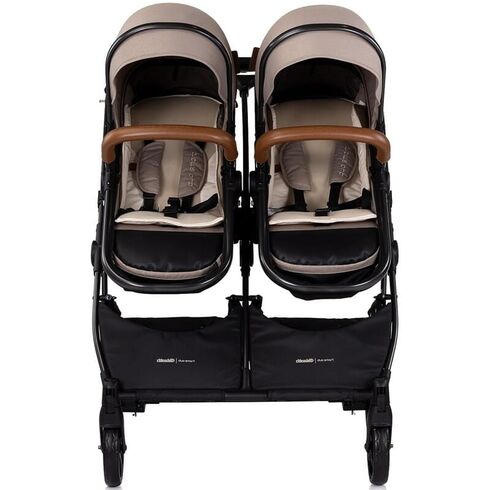 Carucior gemeni Chipolino Duo Smart 2 in 1 tiramisu, Culoare: Gri, Model: gemeni,poza 8