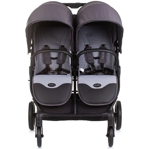 Carucior gemeni Chipolino Top Stars anthracite, Culoare: Gri/Negru, Model: gemeni,poza 3