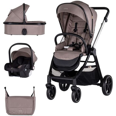 Carucior Chipolino Marbella 3 in 1 tiramisu, Culoare: Crem, Model: 3 in 1