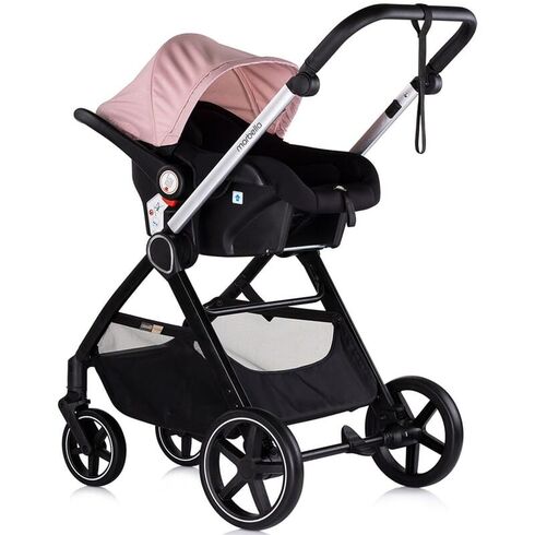 Carucior Chipolino Marbella 3 in 1 pink marshmallow, Culoare: Roz, Model: 3 in 1,poza 7
