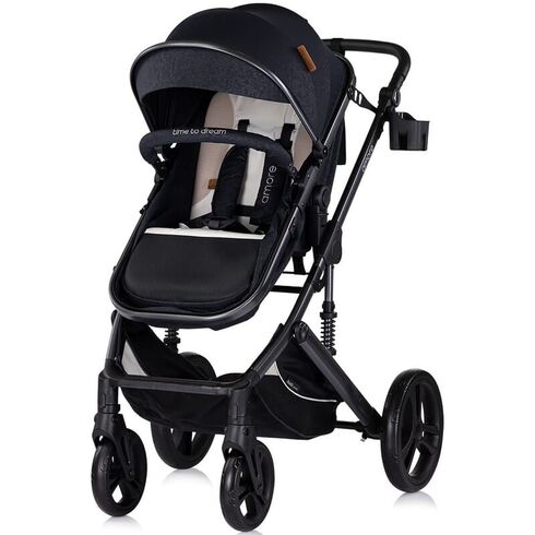 Carucior Chipolino Amore 2 in 1 blackberry, Culoare: Negru, Model: 2 in 1,poza 2
