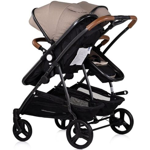 Carucior gemeni Chipolino Duo Smart 2 in 1 tiramisu, Culoare: Gri, Model: gemeni,poza 3
