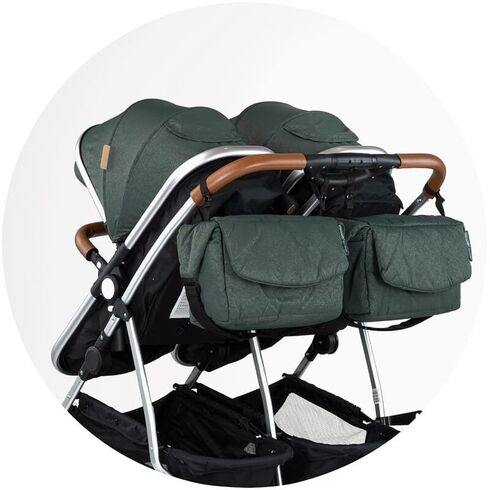 Carucior gemeni Chipolino Duo Smart 2 in 1 basil, Culoare: Verde, Model: gemeni,poza 10
