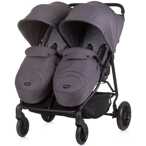Carucior gemeni Chipolino Top Stars anthracite, Culoare: Gri/Negru, Model: gemeni,poza 2