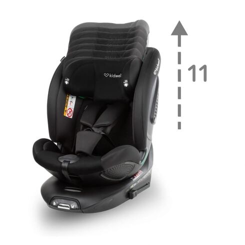 Scaun auto cu ISOFIX Kidwell GoCar, grupa 40-135 cm, i-Size, omologare R129 - Negru, Culoare: Negru, Grupa: 0-36kg (0 luni - 12 ani),poza 3