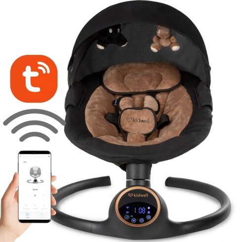 Leagan electric 2 in 1 Kidwell Reve - Black Gold, Culoare: Negru/Auriu,poza 2