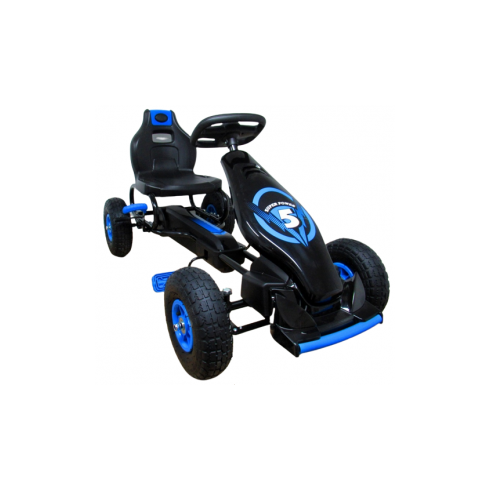 Kart cu pedale Gokart, 4-10 ani, roti gonflabile, G8 R-Sport - Albastru, Culoare: Albastru,poza 2