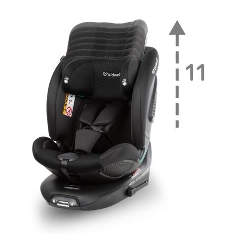 Scaun auto cu ISOFIX Kidwell GoCar, grupa 40-135 cm, i-Size, omologare R129 - Negru, Culoare: Negru, Grupa: 0-36kg (0 luni - 12 ani),poza 9