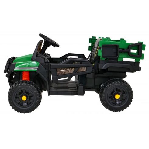 Masinuta electrica cu telecomanda FARMER PICK-UP, roti EVA, scaun tapitat, 116x66x65 cm, putere 70W - Verde, Culoare: Verde, Capacitate acumulator: 12V,poza 3  - ExclusivMAG.ro Masinuta electrica cu telecomanda FARMER PICK-UP, roti EVA, scaun tapitat, 116x66x65 cm, putere 70W - Verde, Culoare: Verde, Capacitate acumulator: 12V,poza 3