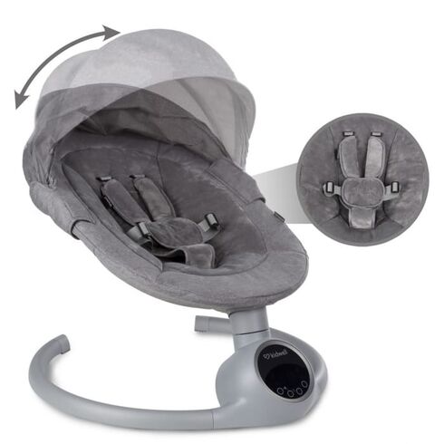 Leagan electric 2 in 1 Kidwell Reve - Gray Silver, Culoare: Gri,poza 6
