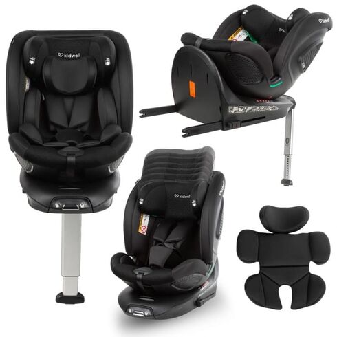 Scaun auto cu ISOFIX Kidwell GoCar, grupa 40-135 cm, i-Size, omologare R129 - Negru, Culoare: Negru, Grupa: 0-36kg (0 luni - 12 ani),poza 2