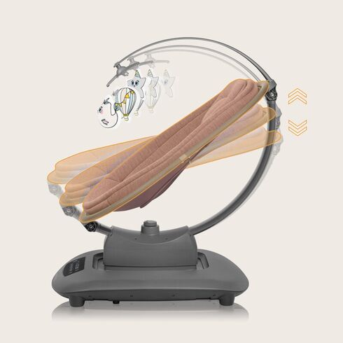 Balansoar si sezlong, Lionelo, Blossom, Cu telecomanda, Pana la 9 kg, Mov, Culoare: Mov,poza 7