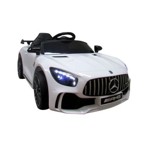 Masinuta electrica cu telecomanda Mercedes AMG GTR-S R-Sport - Alb, Culoare: Alb, Capacitate acumulator: 12V