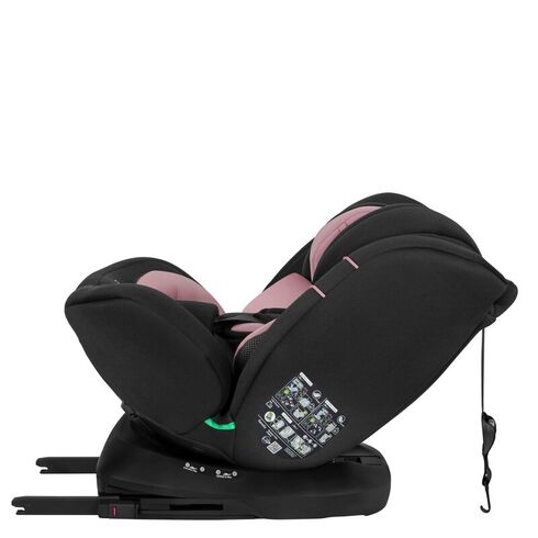 Scaun auto, Lionelo, Bastiaan i-Size, 4 in 1, Rotire 360 grade, Top Tether, 0-36 Kg, 40-150 cm, Cu Isofix, Roz deschis, Culoare: Multicolor, Grupa: 0-36kg (0 luni - 12 ani),poza 5
