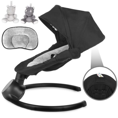 Leagan electric 2 in 1 Kidwell Reve - Black Silver, Culoare: Gri/Negru,poza 8