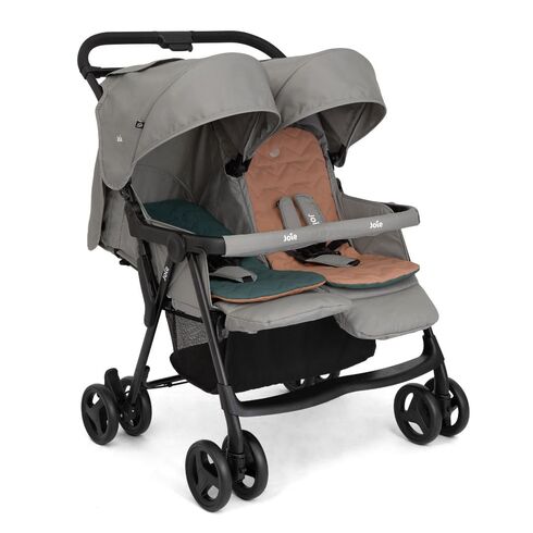 Carucior de gemeni Joie Aire Twin Pebble, Culoare: Gri,poza 3
