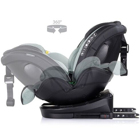 Scaun auto Chipolino Hypnotic I-Size 40-150 cm cu sistem Isofix si sezut rotativ basil, Culoare: Verde, Grupa: 0-36kg (0 luni - 12 ani),poza 6