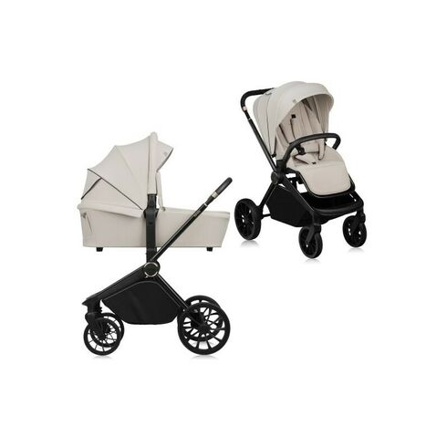 Carucior 2 in 1, Lionelo, Mika Plus, Pana la 22 kg, Bej, Culoare: Bej, Model: 2 in 1