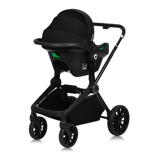 Carucior 3 in 1, Lionelo, Mika Plus, Pana la 22 kg, ECE R129, Negru, Culoare: Negru, Model: 3 in 1,poza 7  - ExclusivMAG.ro Carucior 3 in 1, Lionelo, Mika Plus, Pana la 22 kg, ECE R129, Negru, Culoare: Negru, Model: 3 in 1,poza 7