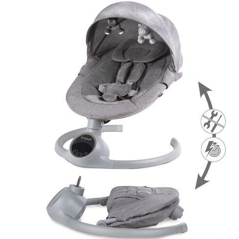 Leagan electric 2 in 1 Kidwell Reve - Gray Silver, Culoare: Gri,poza 8