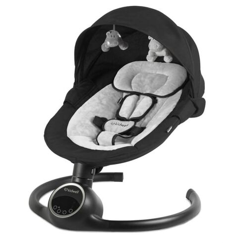 Leagan electric 2 in 1 Kidwell Reve - Black Silver, Culoare: Gri/Negru