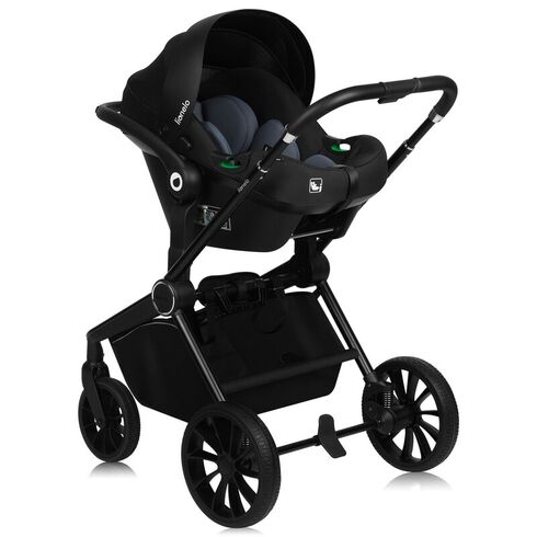 Carucior 3 in 1, Lionelo, Mika Plus, Pana la 22 kg, ECE R129, Negru, Culoare: Negru, Model: 3 in 1,poza 6  - ExclusivMAG.ro Carucior 3 in 1, Lionelo, Mika Plus, Pana la 22 kg, ECE R129, Negru, Culoare: Negru, Model: 3 in 1,poza 6