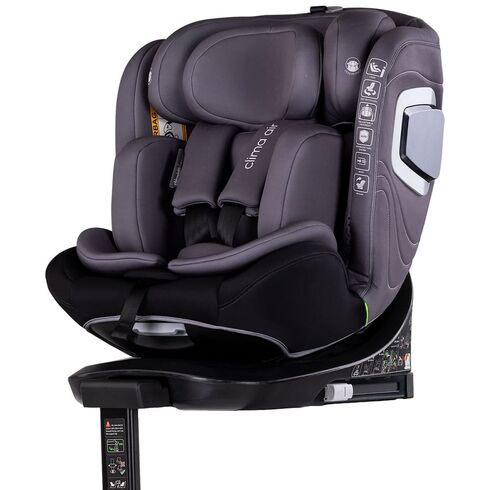 Scaun auto Chipolino Clima Air I-Size 40-150 cm cu sistem Isofix si sezut rotativ anthracite, Culoare: Gri, Grupa: 0-36kg (0 luni - 12 ani)