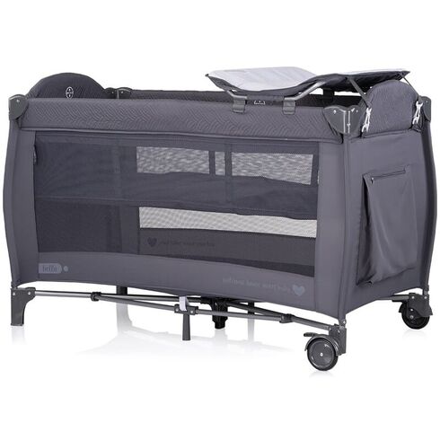 Patut pliabil Chipolino Bella anthracite, Culoare: Gri, Dimensiuni: 120x60,poza 2
