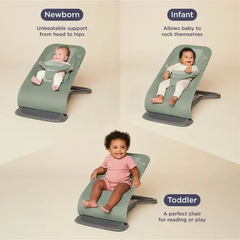 Balansoar pentru copii 3 in 1 Ergobaby Mesh Sage Green, Culoare: Verde,poza 2