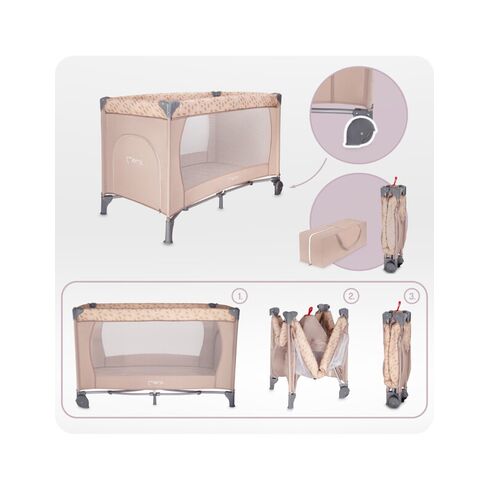 Patut pliabil, 60x120 cm, Momi, Belove, Beige, Culoare: Crem, Dimensiuni: 120x60,poza 4  - ExclusivMAG.ro Patut pliabil, 60x120 cm, Momi, Belove, Beige, Culoare: Crem, Dimensiuni: 120x60,poza 4