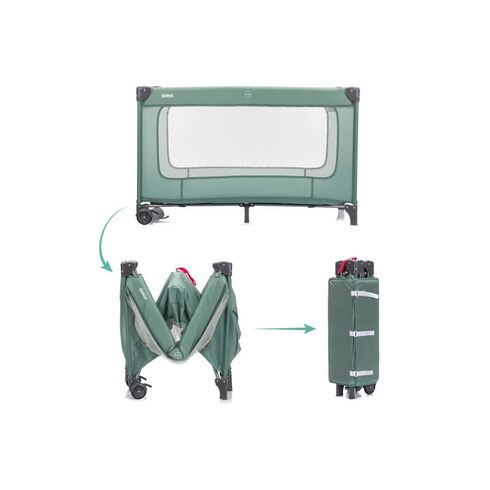 Patut pliabil Capri green Fillikid, Culoare: Verde, Dimensiuni: 120x60,poza 3