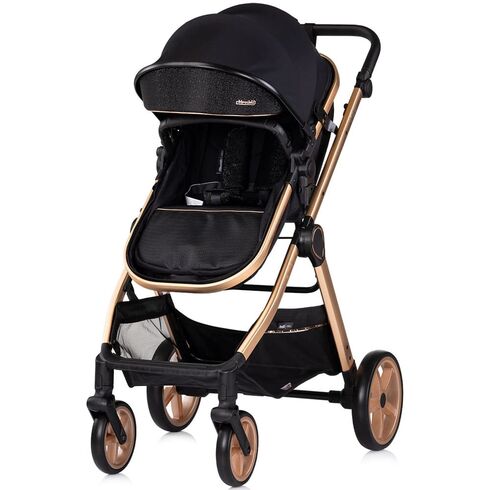 Carucior Chipolino Vista 3 in 1 blackberry, Culoare: Negru/Auriu, Model: 3 in 1,poza 3